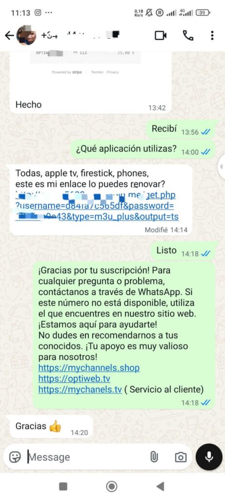 IPTV Premium 25 Whatsapp Screenshot 1