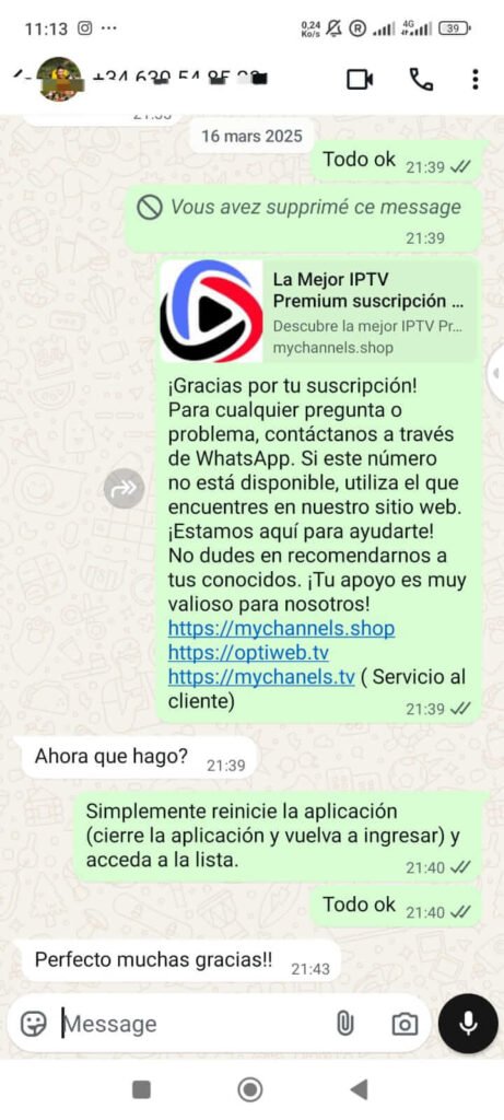 IPTV Premium 26 Whatsapp Screenshot 2