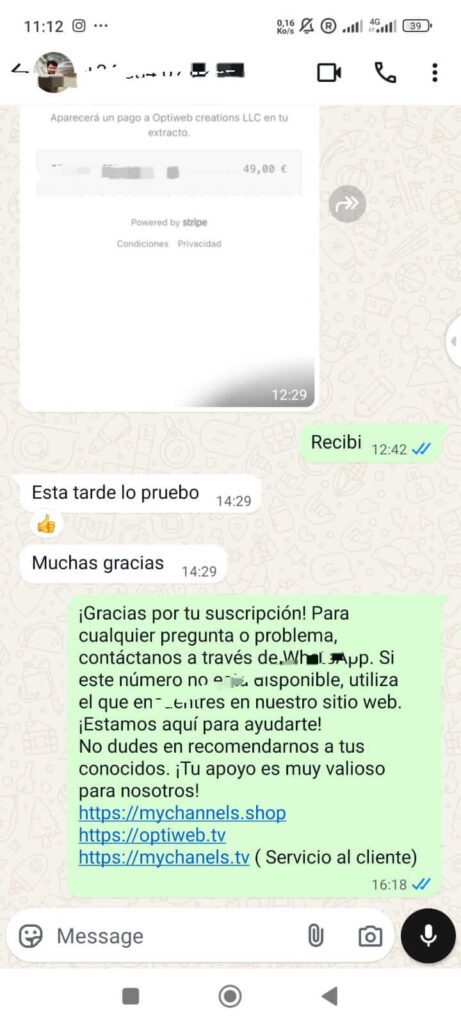 IPTV Premium 17 Whatsapp Screenshot 3