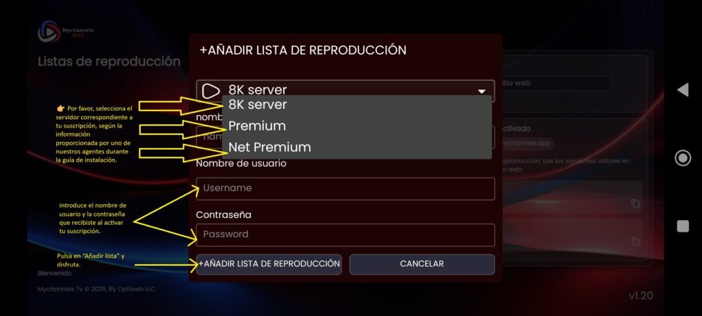Instalación de MyChannels IPTV en Android 3 etape 3 mychannels iptv jprg